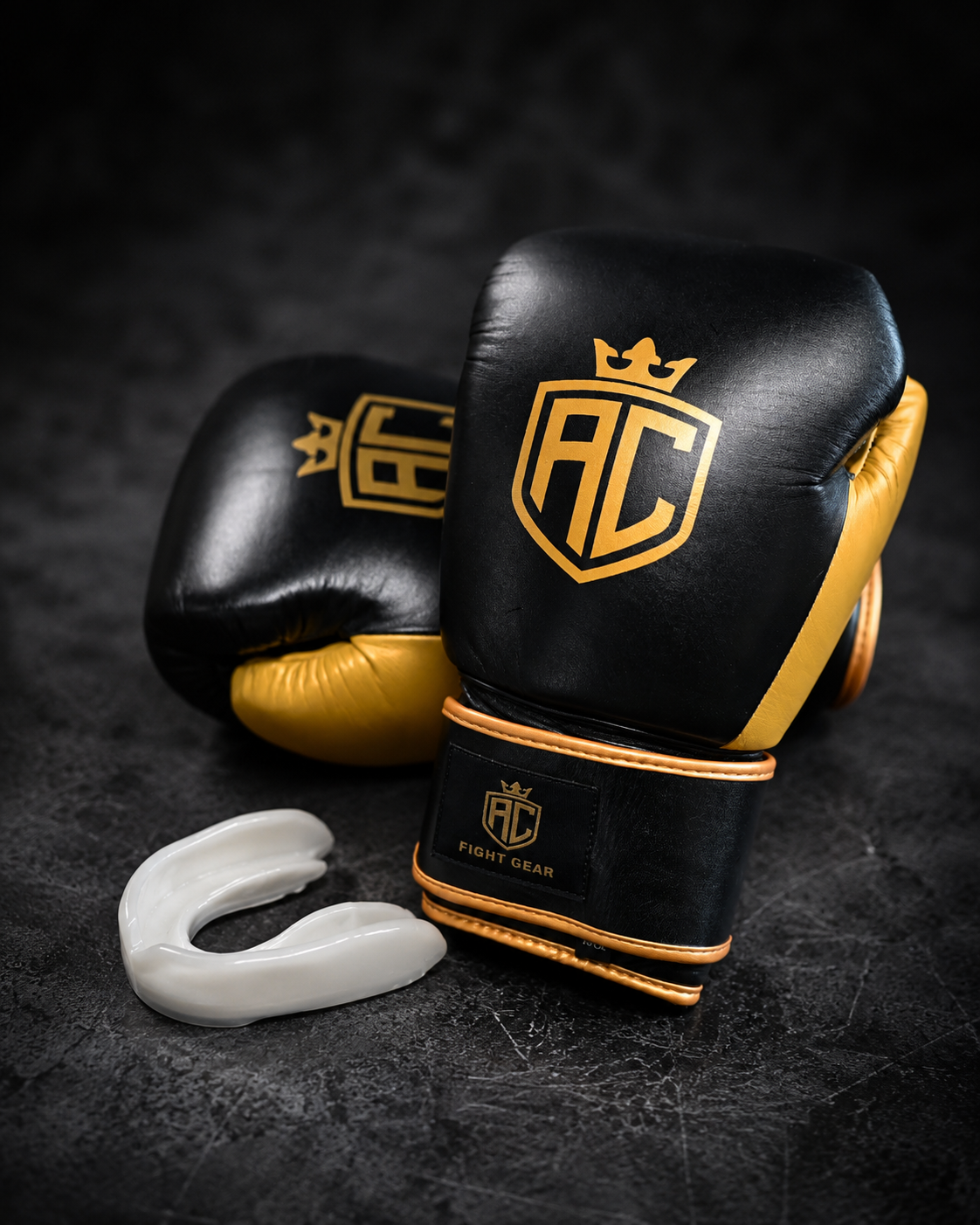 AC Signature Boxing Gloves and mouthguard sparring bundle